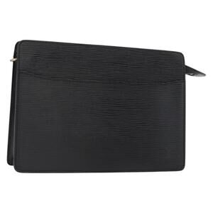 LOUIS VUITTON Epi Pochette Homme Clutch Bag Black M52522 LV Auth 151762
